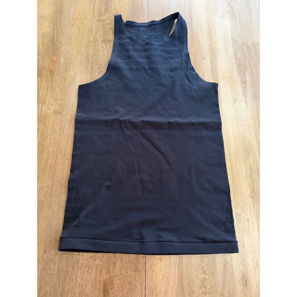 Lululemon Swiftly Tech Racerback Tank Top Black Mesh Athletic Training Womens